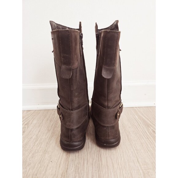 Merrell Captiva Buckle Espresso Brown Leather Mid Calf Zip Winter Shoes Boots 10 - Picture 10 of 11